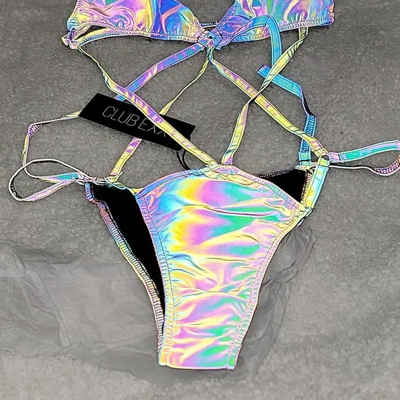 DOLLS KILL X CLUB EXX REFLECTIVE BODYSUIT - Picture 9 of 12